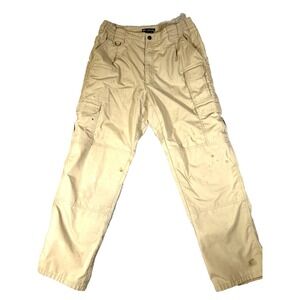 511 Tactical‎ Ripstop Cargo Pants Mens Large 34x31 Stone Straight Wide Stained